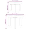 vidaXL Salontafel 2 pcs Wit Massief grenenhout