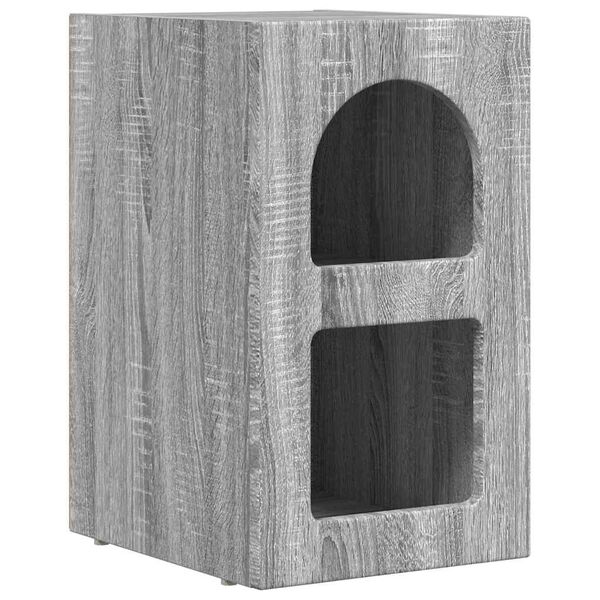 vidaXL Nachtkastje Grijs Sonoma 29,5 x 33,5 x 50 cm Bewerkt hout