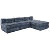 vidaXL Modulaire bank Geometrisch 4 pcs Indigo 70 x 70 x 56 cm Stof