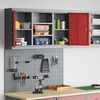 vidaXL Gereedschapskast en Pegboard Set 3 pcs Rood 100 x 20 x 115 cm