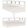 vidaXL Bed met boekenkast zonder matras grenenhout wit 75x190 cm