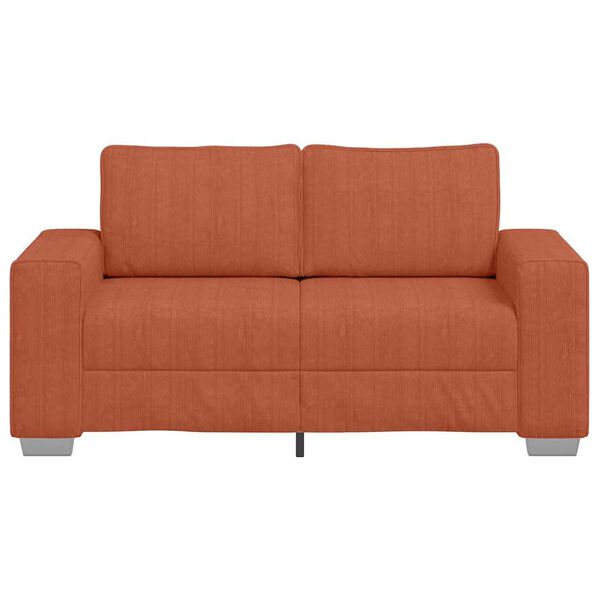 vidaXL Loveseat Sofa Rood Oranje 160x77x82 cm Corduroy Stof
