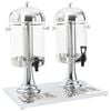 vidaXL Dubbele sapdispenser roestvrij staal 2x8 L