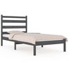 vidaXL Bedframe massief grenenhout grijs 75x190 cm