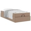 vidaXL Bedframe met matras met matras 2 pcs Tan PVC