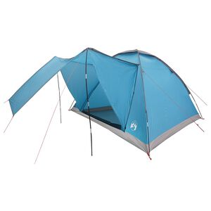 vidaXL Kamperen tent 4-persoons Blauw Polyester en staal