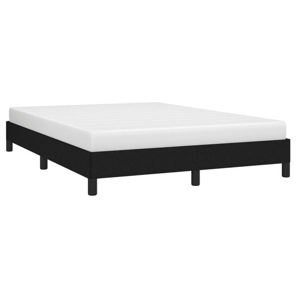 vidaXL Bedframe zonder matras stof zwart 140x190 cm