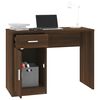 vidaXL Bureau met kast en lade 100x40x73 cm bewerkt hout bruineiken