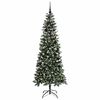vidaXL Kunstkerstboom met 300 LED Groen 210 cm PVC en Plastic en Staal