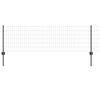 vidaXL Euro-hek met palen 10 x 0,6 m PVC-Coated Staal Grijs Mesh