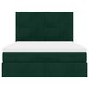 vidaXL Ottoman bed met matrassen en LED's 140x190cm fluweel