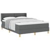 vidaXL Boxspringbed met hoofdeinde Donkergrijs 200 x 160 cm Stof