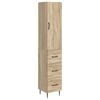 vidaXL Kastenset 2 pcs Sonoma Eiken 33 x 34,5 x 90 cm Bewerkt hout