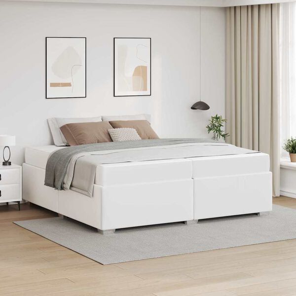 vidaXL Bedframe Wit 200 x 200 cm Kunstleer