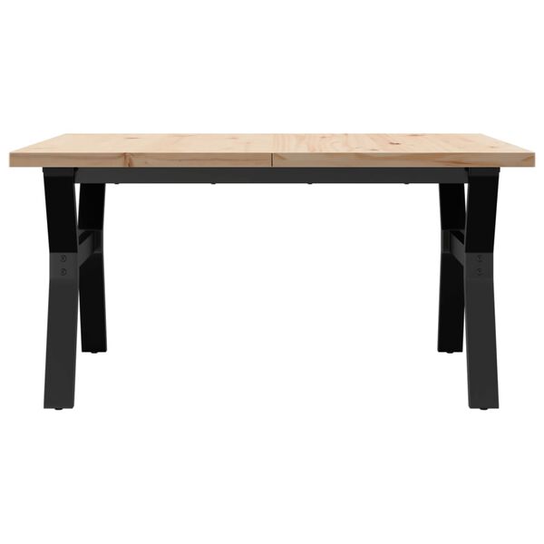 vidaXL Salontafel Y-frame 90x90x45,5 cm grenenhout en staal