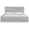 vidaXL Bedframe Grijs Sonoma 200 x 200 cm Massief grenenhout