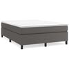 vidaXL Boxspring met matras kunstleer grijs 140x190 cm