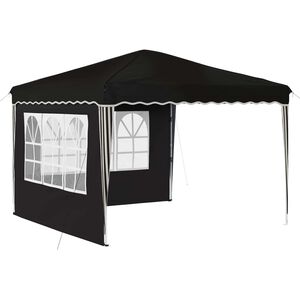 vidaXL Pop-up partytent 288 x 288 x 245 cm Zwart Oxford Stof