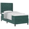 vidaXL Boxspringbed met matras Donkergroen 90 x 190 cm Fluweel