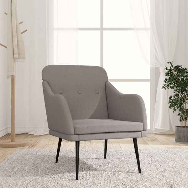 vidaXL Fauteuil 63x76x80 cm stof taupe
