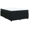 vidaXL Boxspring met matras fluweel zwart 140x200 cm