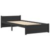 vidaXL Bedframe massief hout zwart 90x190 cm
