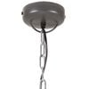 vidaXL Hanglamp industrieel rond E27 32 cm massief mangohout grijs