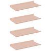vidaXL Drijvende plank 4 st Roze 40 x 18 x 2,5 cm Staal