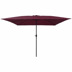 vidaXL Tuinparasol 295 x 295 x 245 cm Polyester en staal Bordeaux Rood