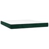 vidaXL Boxspring met matras fluweel donkergroen 180x200 cm