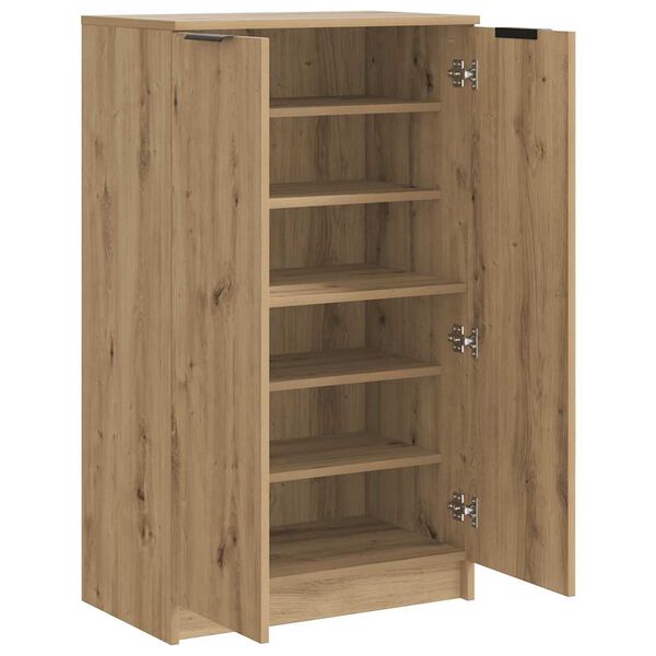 vidaXL Schoenenkast 59x35x100,5 cm bewerkt hout artisanaal eikenkleur