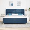 vidaXL Boxspringbed met Matras Donkergrijs 90x190 cm Blauw Stof