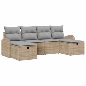 vidaXL 6 st Beige en Licht Grijs
