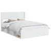 vidaXL Bedframe met opbergruimte en hoofdbord Wit 160 x 200 cm