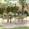 vidaXL Tuin eettafelset 5 pcs Beige poly rattan