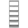 vidaXL Boekenkast/kamerscherm 60x30x166 cm bewerkt hout betongrijs