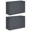 vidaXL Plantenbak 2 st Antraciet 80 x 40 x 50 cm Koudgewalst staal