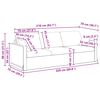 vidaXL Bank 2 pcs Zwart 228 x 78 x 80 cm Fluweel