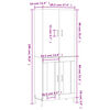 vidaXL Hoge kast 69,5x34x180 cm bewerkt hout grijs sonoma eikenkleurig