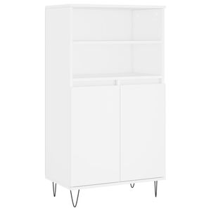 vidaXL Hoge kast 60x36x110 cm bewerkt hout wit