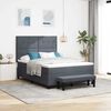 vidaXL Boxspring bed met matras Donkergrijs 140 x 190 cm Fluweel
