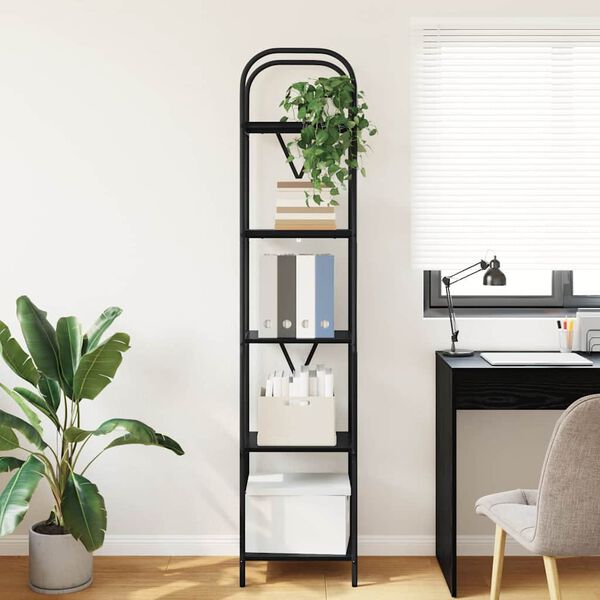 vidaXL Boekenkast Zwart eiken 40 x 30 x 183 cm Bewerkt hout