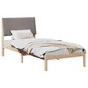 vidaXL Bedframe Bruin en taupe 90 x 200 cm Massief grenenhout