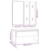 vidaXL Garderobe set bewerkt hout bruin eikenkleur