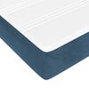 vidaXL Pocketveringmatras 140x210x20 cm fluweel donkerblauw
