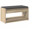 vidaXL Halbank met kussen met plank Sonoma Eiken 83 x 38 x 45 cm