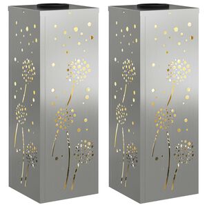 vidaXL Solar LED Pad Licht 2 pcs Gegalvaniseerd Gegalvaniseerd