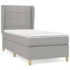 vidaXL Boxspring met matras stof lichtgrijs 90x200 cm