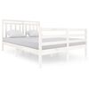 vidaXL Bedframe massief hout wit 140x200 cm