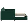 vidaXL Slaapbank met onderschuifbed 80x200 cm fluweel donkergroen